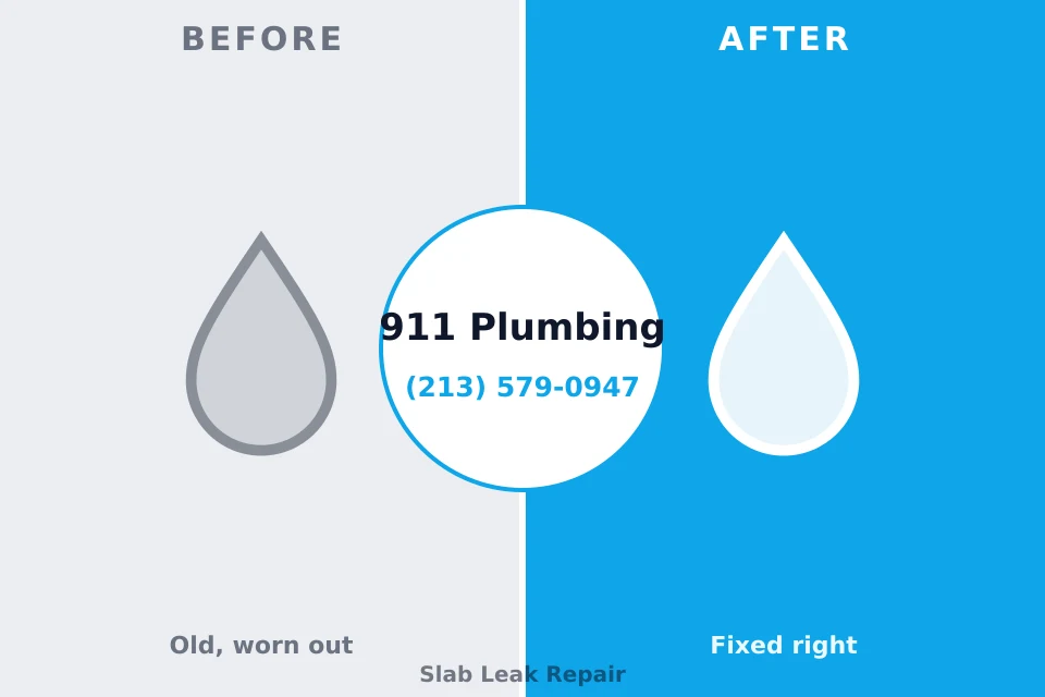 Before and after: plumbing repair Loch Lomond, VA